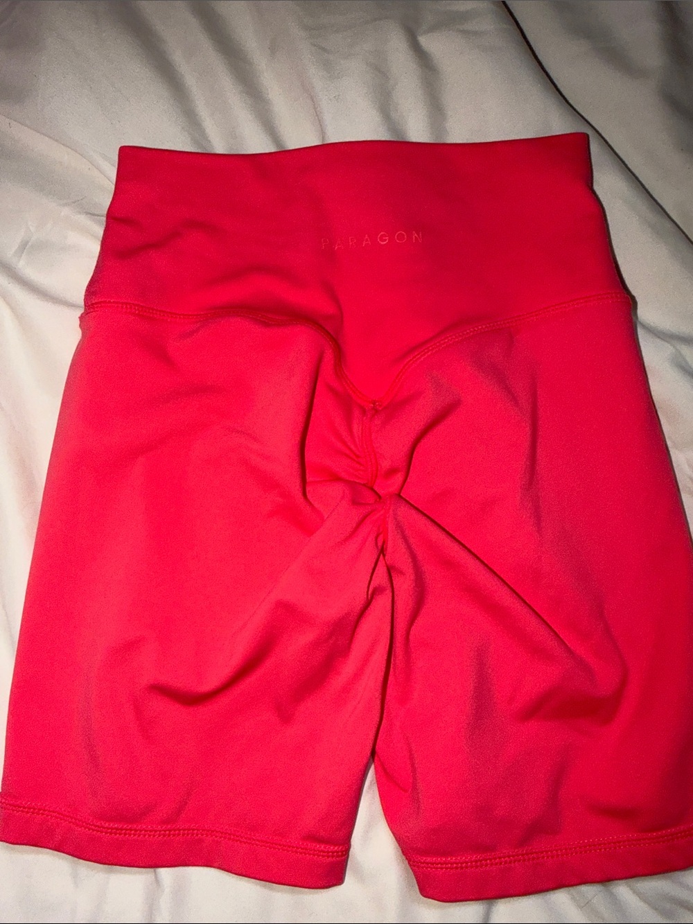 PARAGON High-Waist Athletic Shorts in Red - Picture 7 of 7